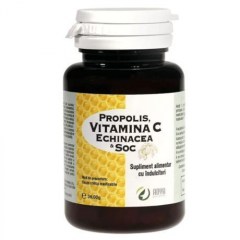 Propolis & Vitamina C & Echinacea & Soc, 60 cpr,  Adya Pharma